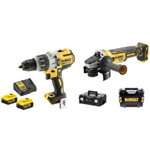 DeWalt Pack 2 outils 18V (DCD996 - DCG405) + 2 batteries 5Ah + chargeur + coffret TSTAK - DEWALT - DCK2090P2T