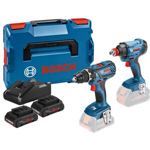 Bosch Pack de 2 outils 18V (GSR18V28/GDX180) + 2 batteries 4Ah + chargeur + coffret L-BOXX - BOSCH