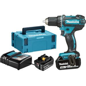 Makita Perceuse visseuse 18V + 2 batteries 4Ah + chargeur + coffret MAKPAC - MAKITA - DDF482RMJ