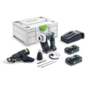 Visseuse pour plaquiste 18V DURADRIVE DWC 18-4500 HPC 4.0 I-Plus + 2 batteries BO 18 Li 4,0 Ah + chargeur TCL + Systainer SYS3 - FESTOOL - 576502 - Publicité