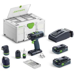 Festool Perceuse-visseuse 18V T 18+3 HPC 4,0 I-Set + 2 batteries 4Ah + chargeur + Systainer SYS3 - FESTOOL - 577609