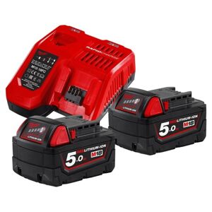 Milwaukee Pack de batteries 18V M18 NRG-502 2x5Ah + chargeur - MILWAUKEE TOOL - 4933459217