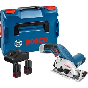 Bosch Scie circulaire 12V GKS 12V-26 + 2 batteries 2 Ah + chargeur en coffret L-BOXX - BOSCH - 06016A100D