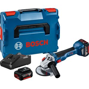 Bosch Meuleuse 18V GWS 18V-10 + 2 batteries GBA 4Ah en coffret L-BOXX - BOSCH - 06019J4007