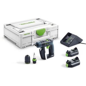 Festool Perceuse-visseuse 10,8V CXS 2,6-PLUS + 2 batteries 2,6Ah + chargeur + coffret SYSTAINER SYS3 - FESTOOL - 576092