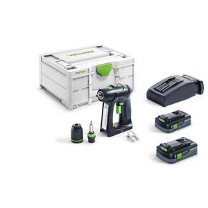 Festool Perceuse-visseuse 18V C 18 HPC 4,0 I-Plus + 2 batteries 4Ah + chargeur rapide + Systainer SYS3 - FESTOOL - 576435