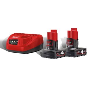 Milwaukee Pack 2 batteries M12 NRG-201 12V 4Ah - MILWAUKEE TOOL - 4933459211