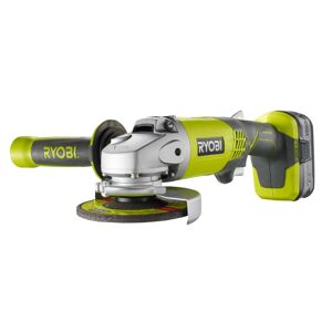 Ryobi Meuleuse D'angle Ryobi 115 Mm Avec 1 Disque À Ébarber Et 1 Batterie 4,0 Ah R18ag-140s