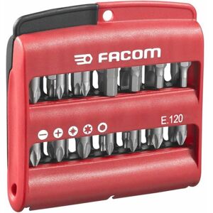 Boîte de 28 embouts série 1 High Perf' (Fente / PH / PZ / 6 pans / Torx) - FACOM - E.120PB Noir - Publicité