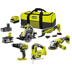 Non communiqué Pack RYOBI complet 5 outils - 2 batteries 2.0Ah et 4.0Ah - 1 chargeur - R18CK5A-242S - Publicité