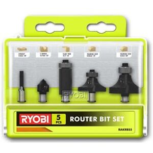 Coffret 5 fraises panachées RYOBI queue de diamètre 6mm RAKRBS5 - Publicité