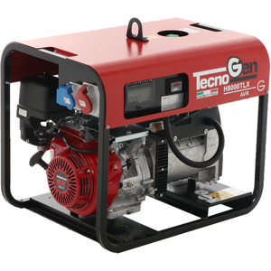 TecnoGen H8000TLX - Groupe électrogène de courant  6 kW triphasé à essence - Moteur Honda GX 390