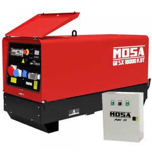 MOSA GE SX 18000 KDT - Groupe électrogène insonorisé 14.4 kW triphasé diesel - Kohler-Lombardini KDW1003 - Boîtier ATS inclus - Publicité