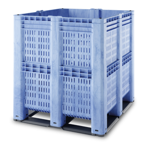 Axess Industries caisse palette plastique ajourée grand volume 1300 x 1150   coloris bleu  ...