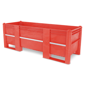 Axess Industries caisse palette plastique monobloc extra longue 2160 x 800   coloris rouge