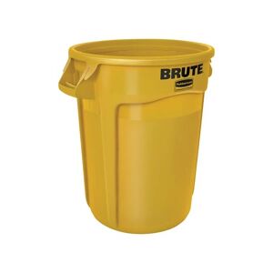 Axess Industries conteneur poubelle rond   volume 121 l   coloris jaune