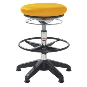 Axess Industries siège pilates ergonomique   coloris jaune   modèle avec repose pieds
