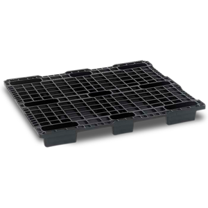 Axess Industries palette plastique 1200x1000 legere et ergonomique ajouree   pietement 9 pieds...