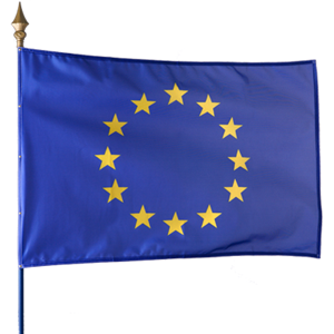 Axess Industries drapeau europeen sur hampe   dim. drapeau lxl 90 x 60 cm   modele maille...