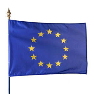 Axess Industries drapeau européen sur hampe   dim. drapeau lxl 30 x 20 cm   modèle maille...
