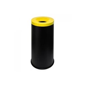 Axess Industries poubelle anti-feu de tri sélectif   volume 50 l   coloris jaune