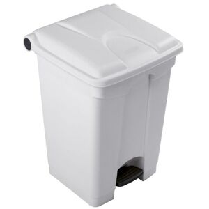 Axess Industries collecteur de tri selectif a pedale   volume 45 l   coloris blanc