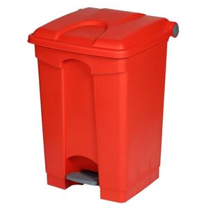 Axess Industries collecteur de tri selectif a pedale   volume 45 l   coloris rouge