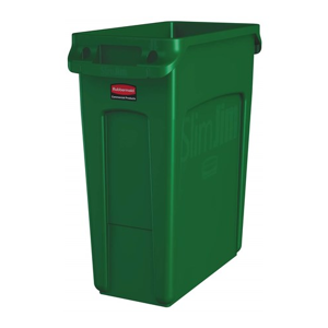Axess Industries poubelle de tri avec vidage simplifie   volume 60 l   coloris vert