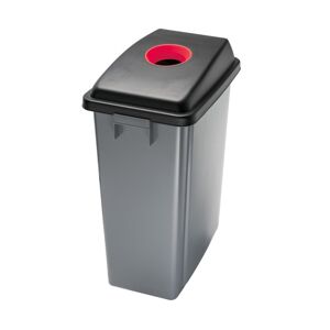 Axess Industries poubelle de tri selectif en plastique   modele cercle rouge