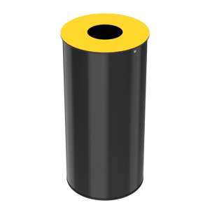 Axess Industries poubelle de tri sélectif petit volume   volume 50 l   coloris jaune