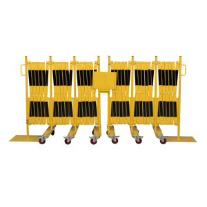 Axess Industries barriere d'acces extensible de 8 metres   coloris jaune - noir
