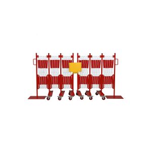 Axess Industries barriere d'acces extensible de 8 metres   coloris rouge - blanc
