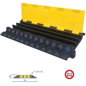 Axess Industries protège-câbles   module elément droit   ø passage de câble 3 x (58 x 52) mm