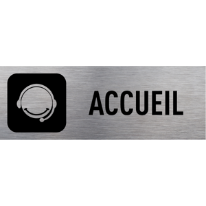 Axess Industries plaque de signalétique en alu   modèle accueil