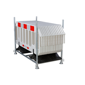 Axess Industries rack de stockage avec 15 barrieres de protection blanches