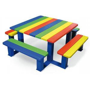 Axess Industries table de pique-nique avec banquettes integrees pour enfants   modele maternelle