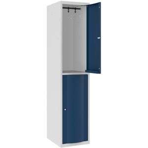 Axess Industries vestiaire 2 cases superposees a portes bombees - larg. 400mm   nbre de...