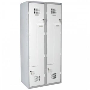 Axess Industries vestiaire en l - largeur 300 mm   nbre de colonnes 3   fermeture a moraillon