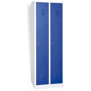 Axess Industries lot de 2 vestiaires industrie propre - largeur 250 mm 2 colonnes corps gris...