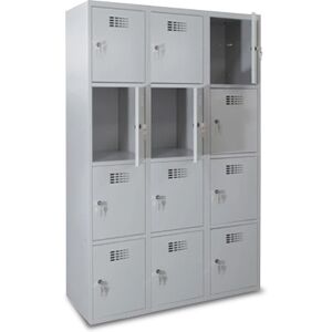 Axess Industries vestiaire multicases 4 cases superposees - larg. 300 mm   nbre de colonnes 3...