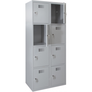 Axess Industries vestiaire multicases 4 cases superposees - larg. 400 mm   nbre de colonnes 2...