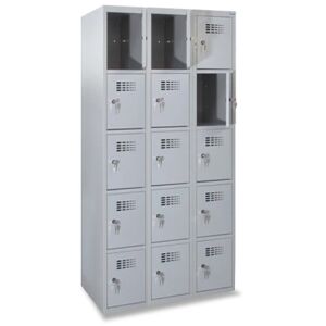 Axess Industries vestiaire multicases 5 cases superposees - larg. 400 mm   nbre de colonnes 3...