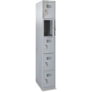 Axess Industries vestiaire multicases 5 cases superposees - larg. 400 mm   nbre de colonnes 1...