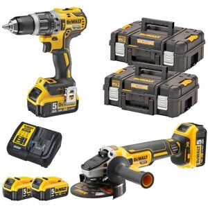 Dewalt KIT Perceuse et meuleuse à percussion DeWALT 125mm DCK2153P2T-IT