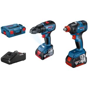 Kit BOSCH : GDX 18V-200 + GSR 18V-50 + 2× GBA 18V 4.0Ah + GAL 18V-40 en L- BOXX 06019J2220 - Publicité