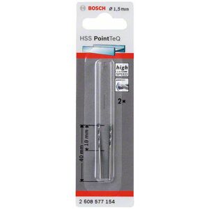 Bosch Foret hélicoidal HSS PointTeQ 1,5 mm 2608577154