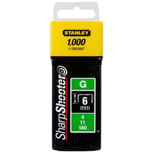 Stanley 1-TRA704T Agrafes type G 4/11/140, 6mm, boite de 1000pcs