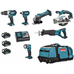 Makita DLX6011 machines sans fil Set 18V Li-ion (DHP458Z+DSS610Z+DJR181Z+DTD146Z+DGA452Z+D