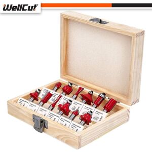 WellCut WC-RB12 Ensemble de fraises (12 pieces) 1/4&#039;&#039;