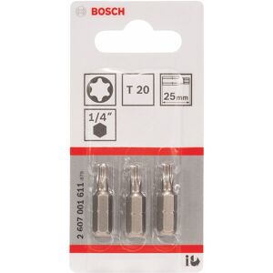 Bosch Embout de vissage qualite extra-dure T20, 25 mm 2607001611